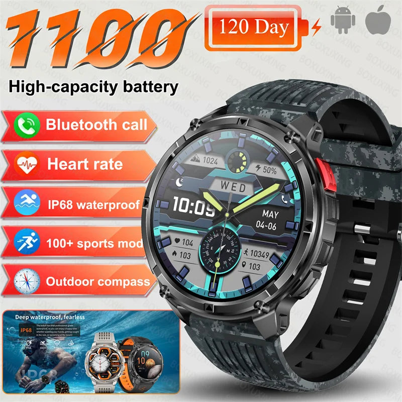 GPS-Smartwatch med Kompas og Sportssporing