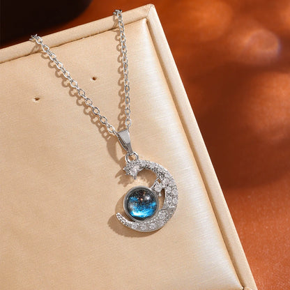 Stjerne- og Månevedhæng Halskæde til Kvinder