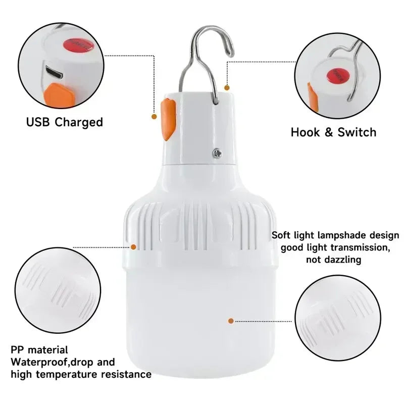 USB  Genopladelig LED Lys Pære