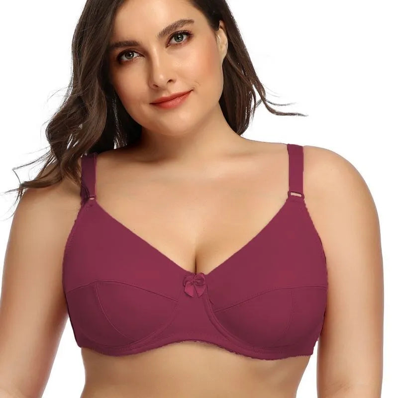 Plus Size Bøjle-BH til Kvinder (Uforet, uden indlæg)