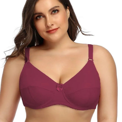 Plus Size Bøjle-BH til Kvinder (Uforet, uden indlæg)
