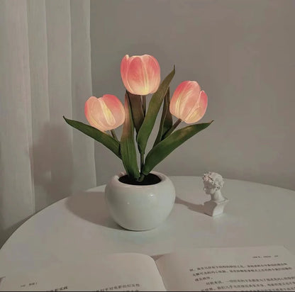 Dekorativ LED Tulipan Natlampe