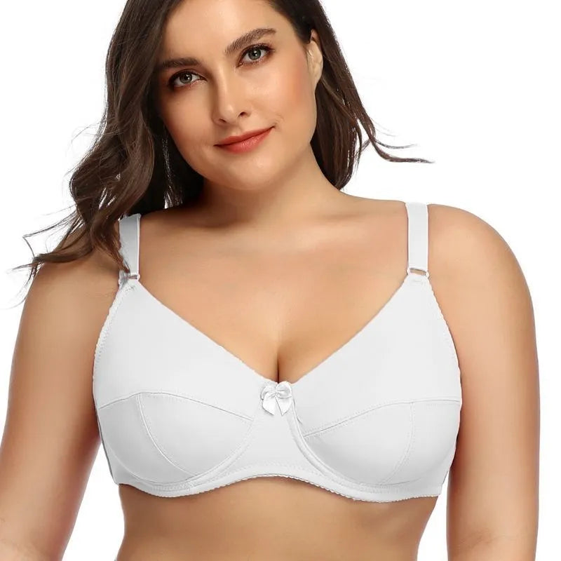 Plus Size Bøjle-BH til Kvinder (Uforet, uden indlæg)