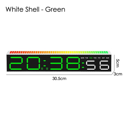 LED-skrivebordsvækkeur med Rytmelys