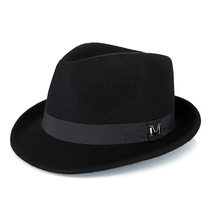 Herre Tyk Varm Vinter Fedora Hat