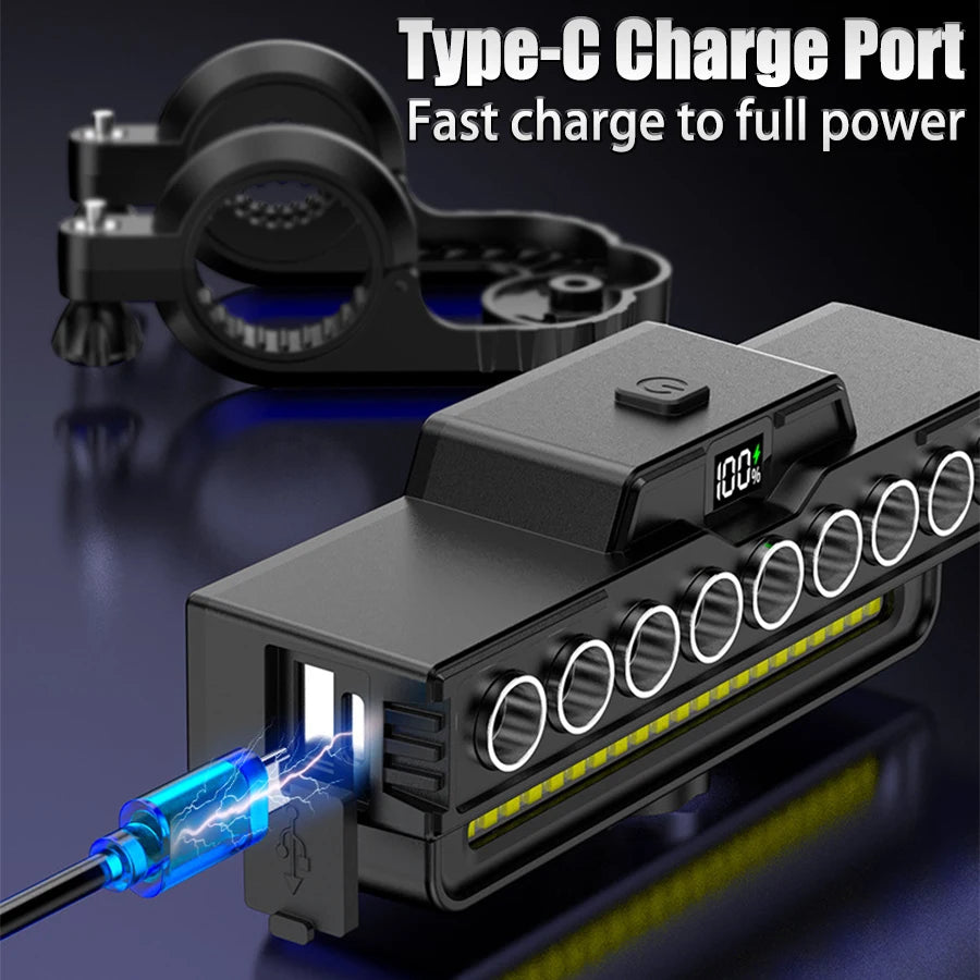 USB Genopladelig LED Cykelforlygte