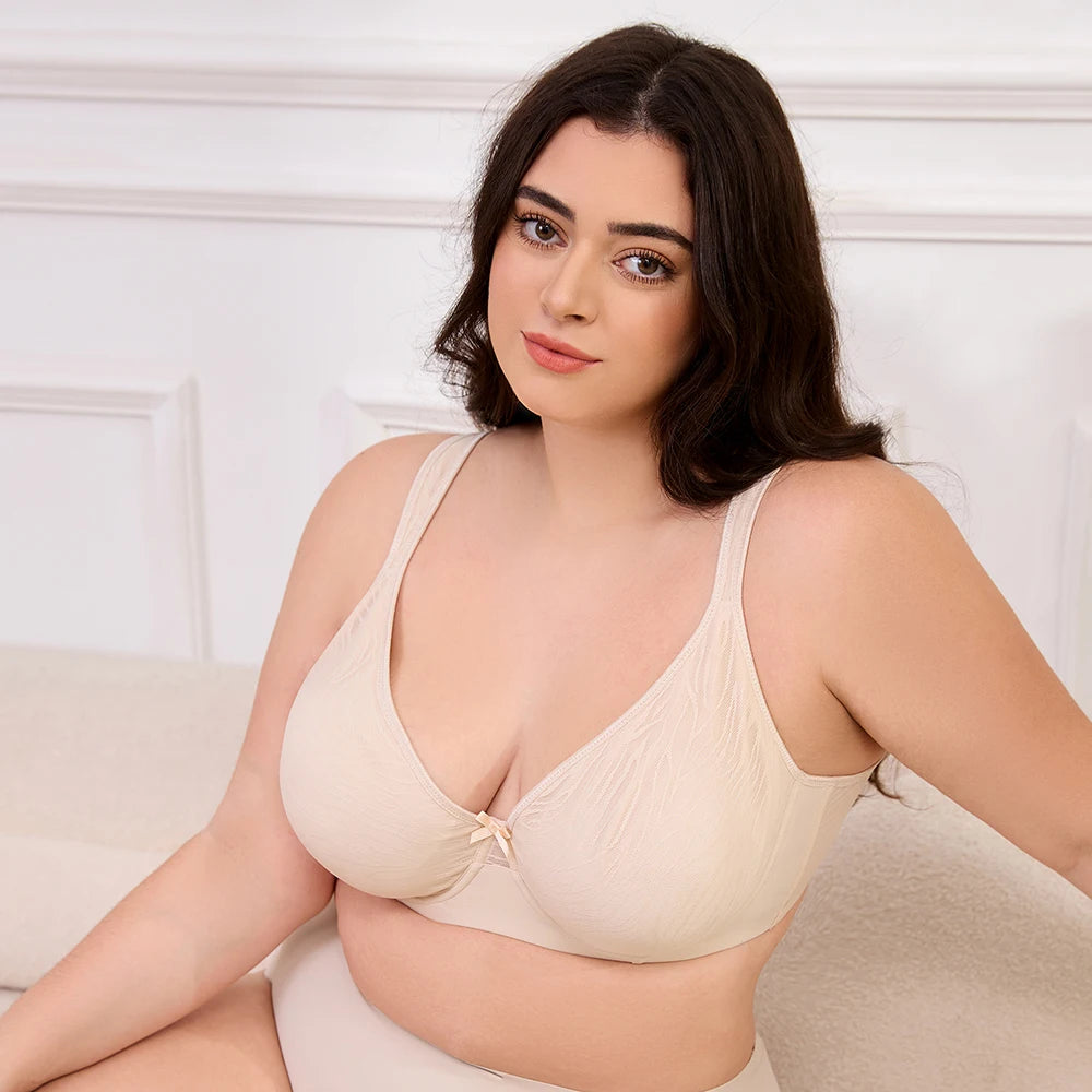 Plus Size Uforet Blonde BH med Støtte