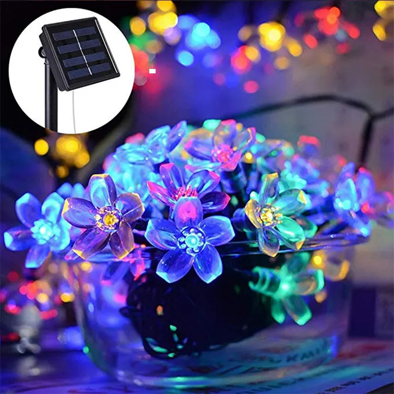 5M 20LED Solar String Lys i Blomsterdesign