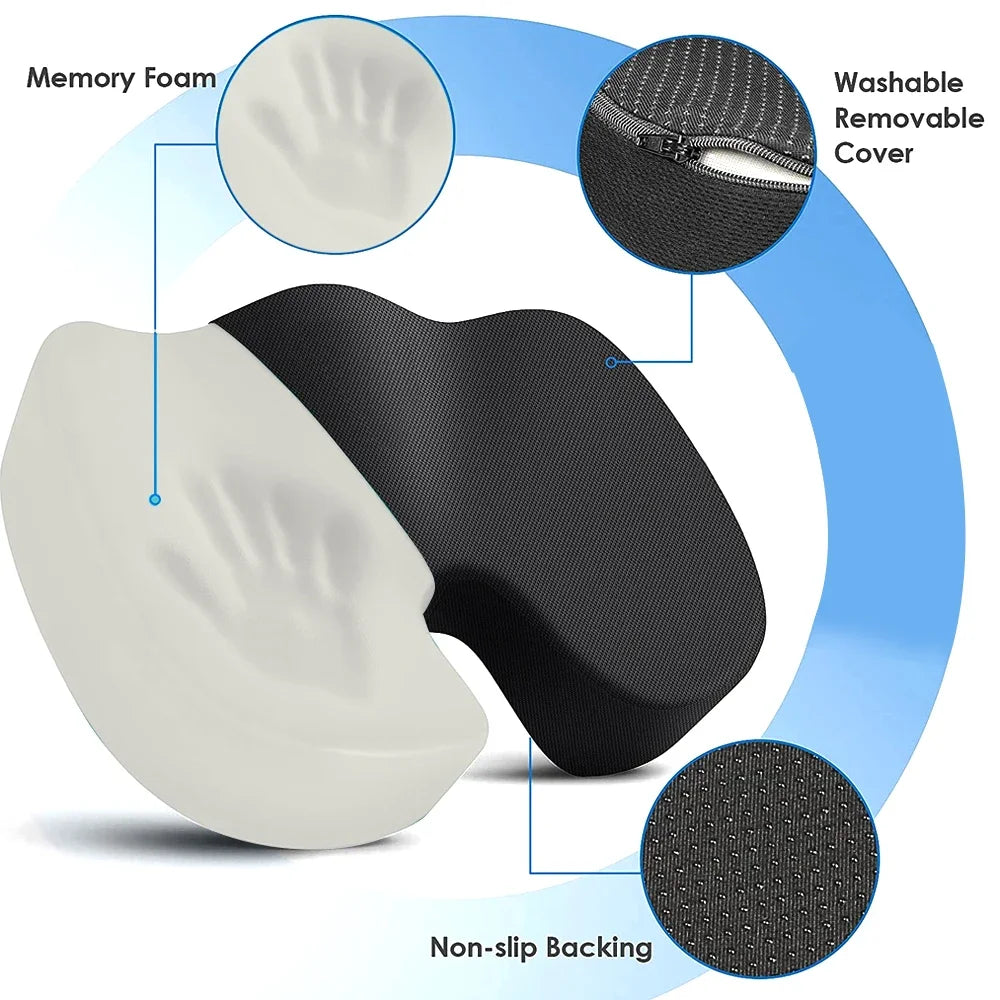 Ergonomisk Memory Foam Siddepude til Lindring af Halesmerter