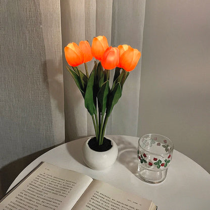 Dekorativ LED Tulipan Natlampe