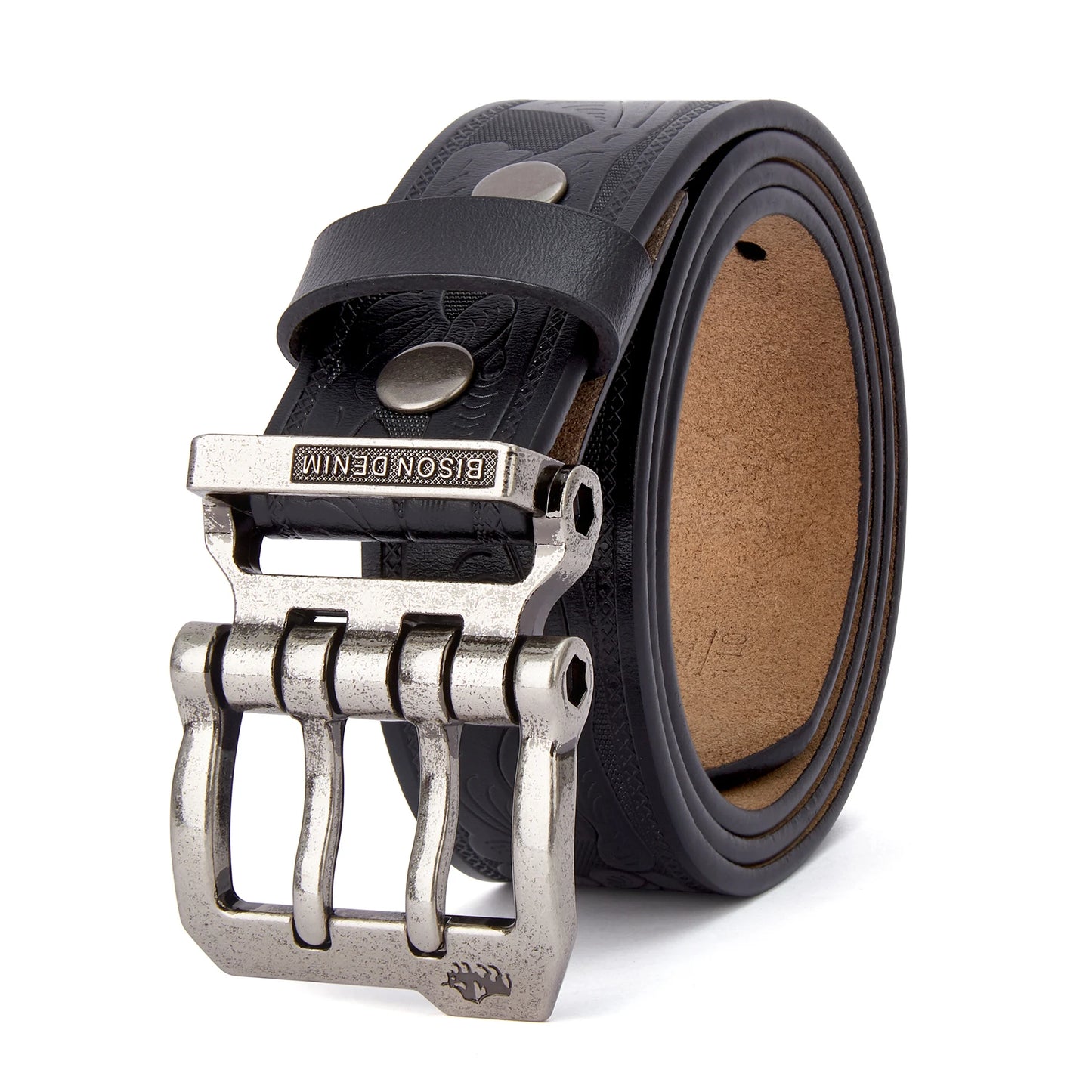 Ægte Læderbælte til Mænd med Nålespænde