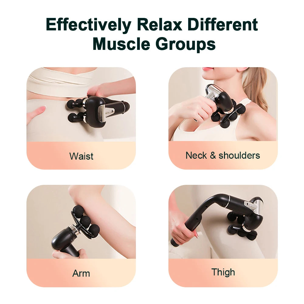 Håndholdt Fascia Massagepistol med 6 Hoveder