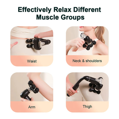Håndholdt Fascia Massagepistol med 6 Hoveder