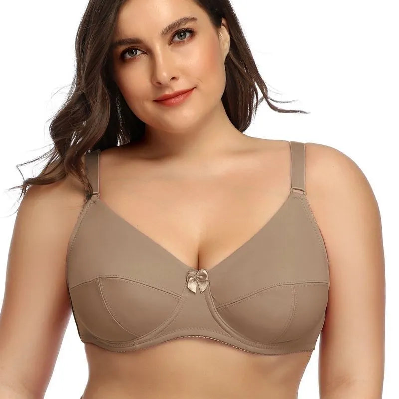 Plus Size Bøjle-BH til Kvinder (Uforet, uden indlæg)