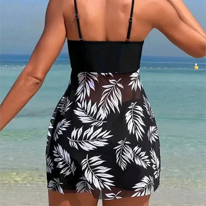 Dame Badekjole med Mesh-print