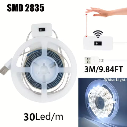 2m/3m/5m USB LED-Lysstrimmel med Bevægelsessensor