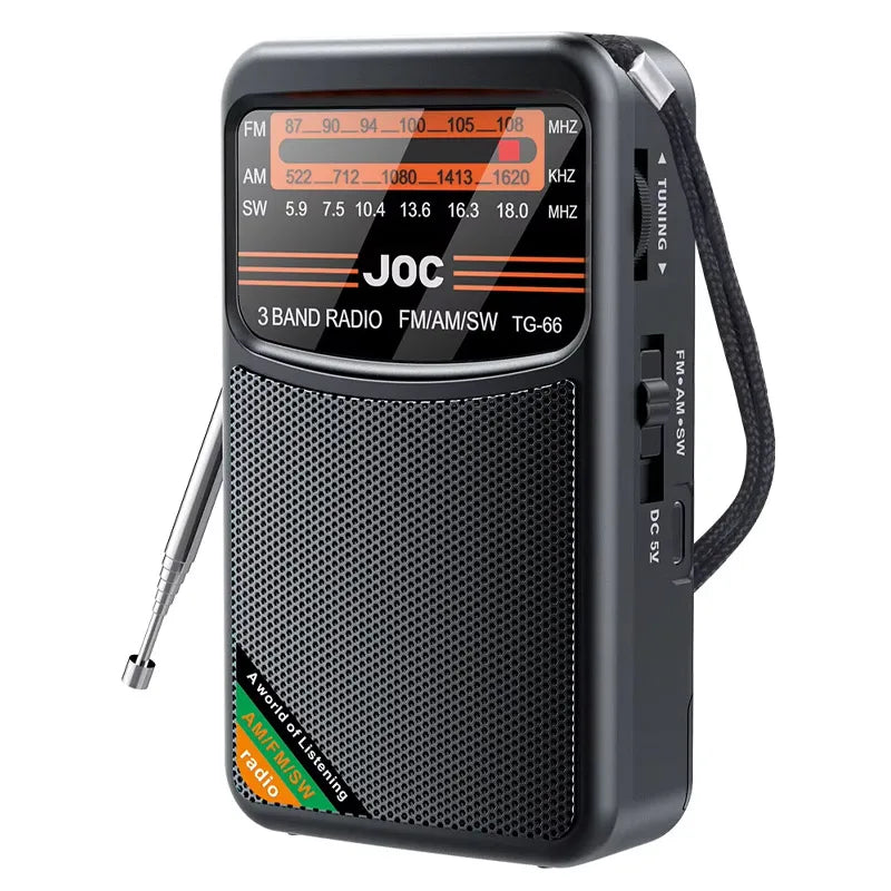 Bærbar Genopladelig FM AM SW Radio