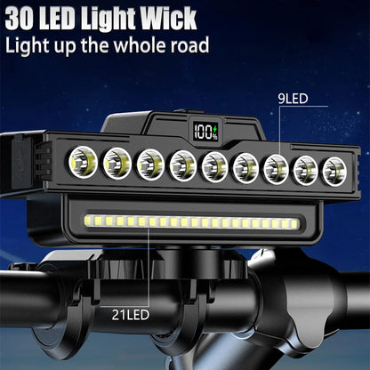 USB Genopladelig LED Cykelforlygte