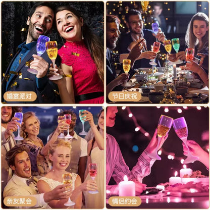 LED Champagne Festlys Glas