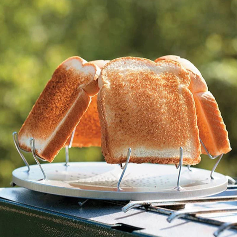 Bærbar Toastrist til Camping i Rustfrit Stål
