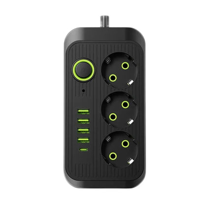 Strømskinne med USB og Stikkontakt