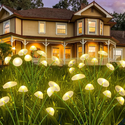 Sød LED-Solcellelampe i Svampe-Design til Udendørs Græsplæner eller Havedekoration