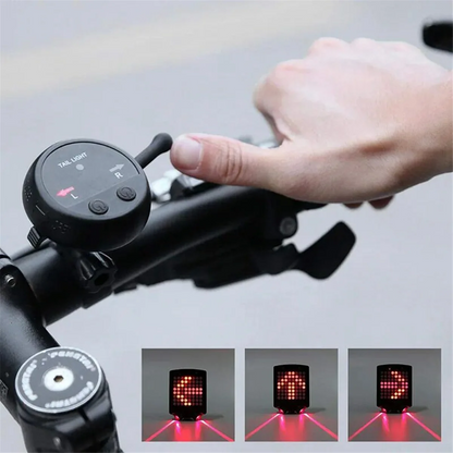 USB Genopladeligt Cykelbaglys med Fjernbetjening