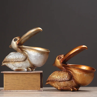 Pelikan Fuglefigur til Hjemmedekoration