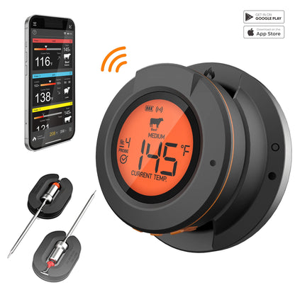 Smart Bluetooth Stegetermometer til Grill, Rygeovn og Ovn – med App-styring