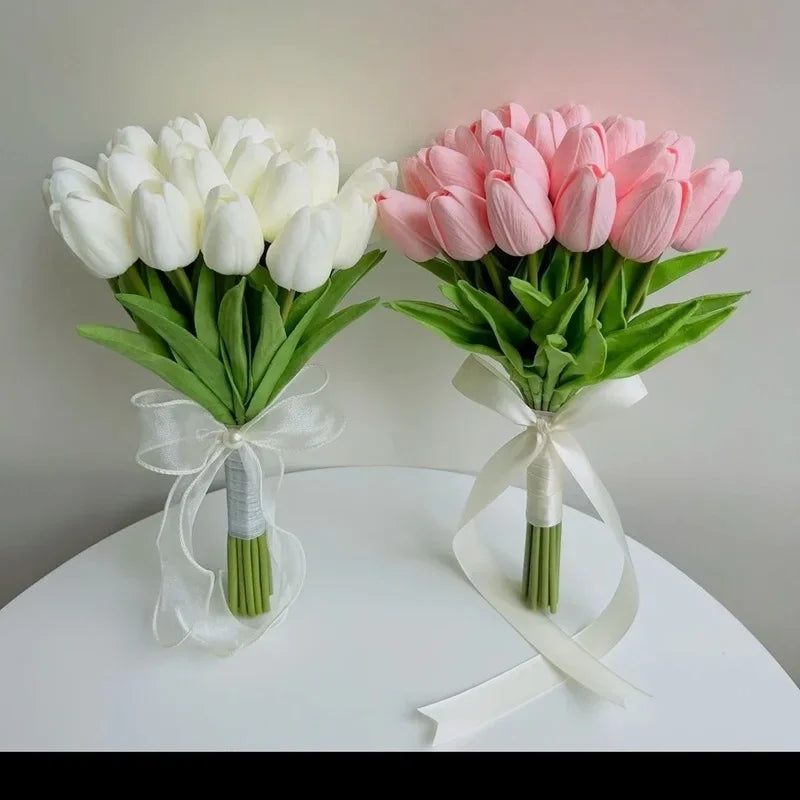 5 stk. Kunstige Tulipanblomster til Hjemmeindretning