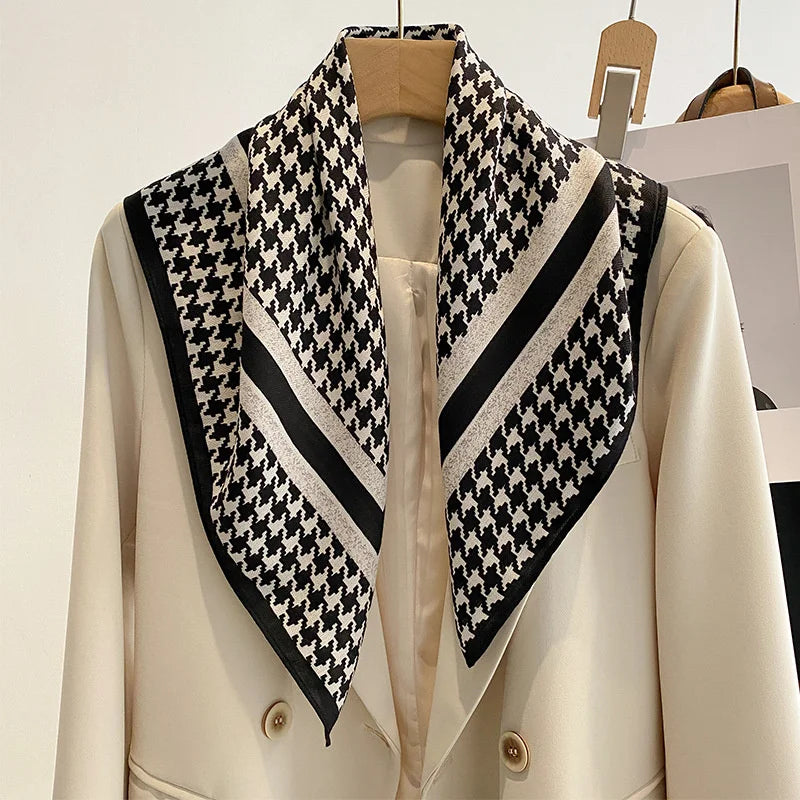 Printet Firkantet Tørklæde til Kvinder