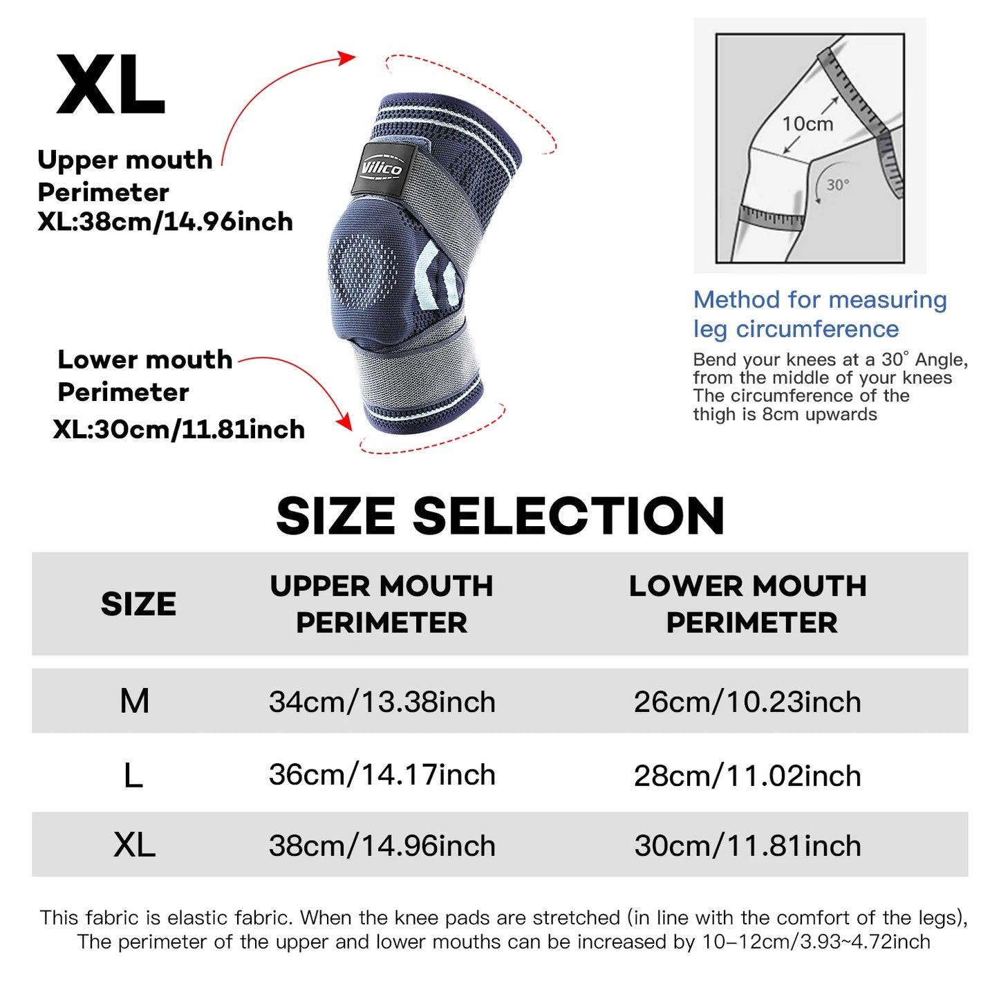 1 Stk. Knæstøttekompressionsærme til Sportsstøtte