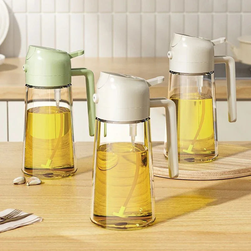 2-i-1 470 ml Glasoliesprayer og Oliebeholder