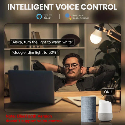 Smart E27 RGB LED-Pære med WiFi og Bluetooth