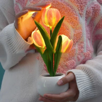 Dekorativ LED Tulipan Natlampe