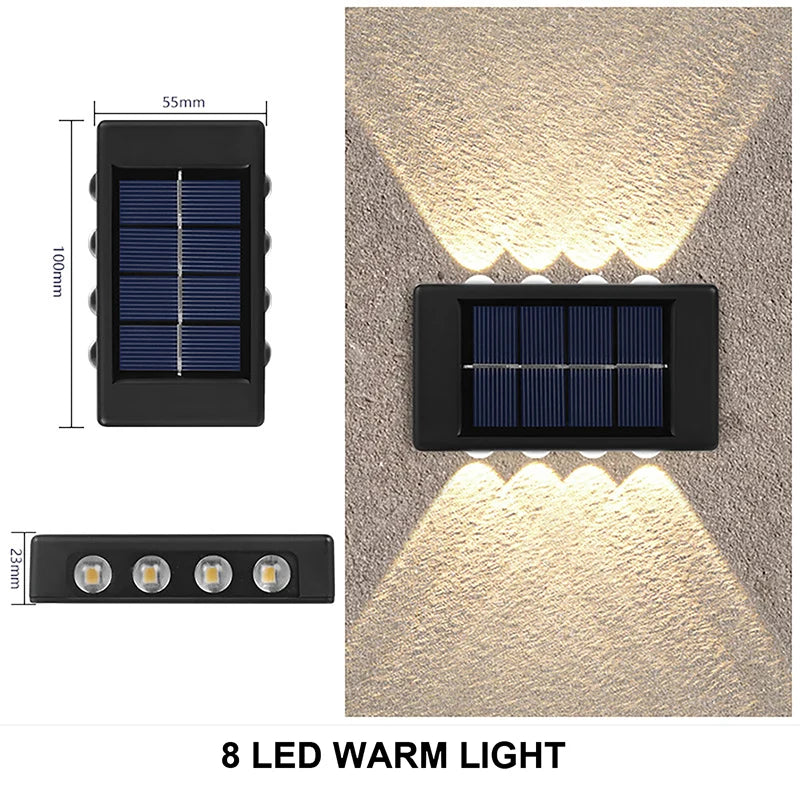 LED Solar Væglampe til Indendørs eller Udendørs Brug