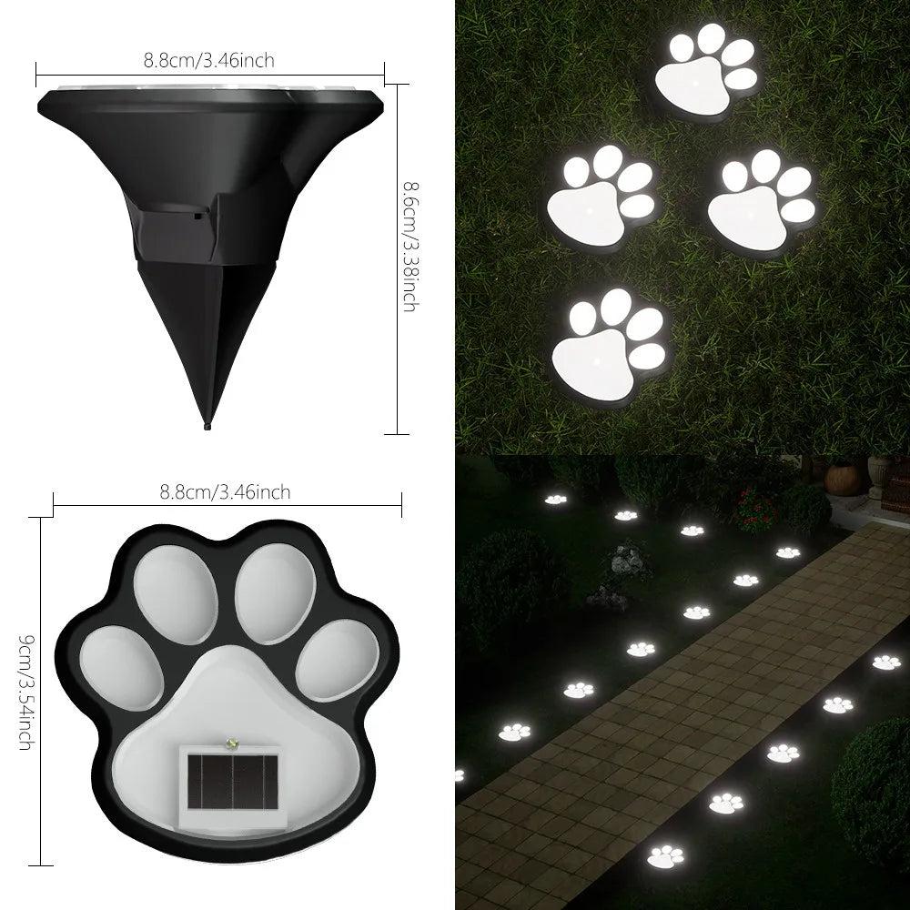 Solcelledrevne LED-Poteaftryk Havelamper
