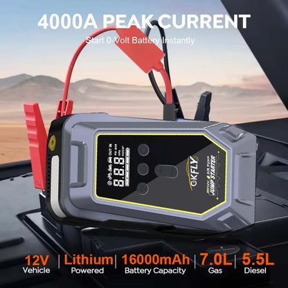 4-i-1 Bil Jumpstarter og Luftkompressor