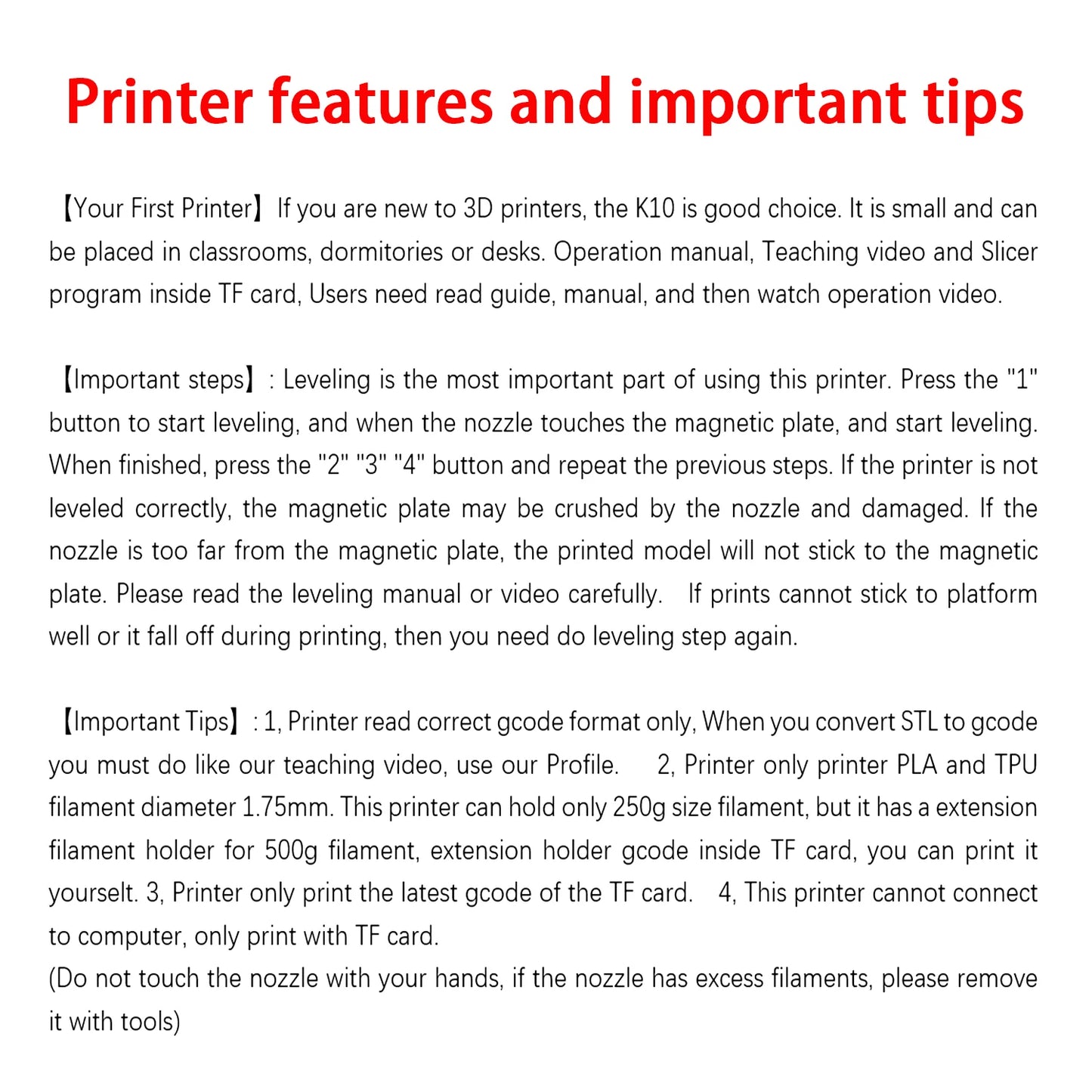 3D-Printer til Begyndere – Kompatibel med 1,75 mm PLA- og TPU-Filament