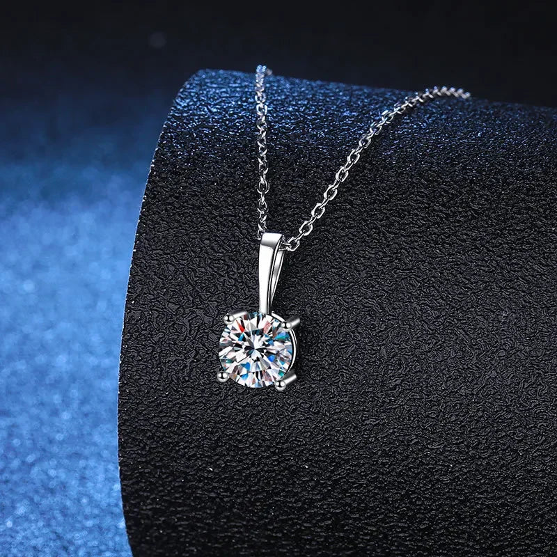 Sterlingsølv Hestesko Halskæde med Moissanit