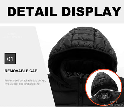 Varm Vinter Elektrisk Opvarmet Jakke - Vælg mellem 9 eller 12 opvarmede områder