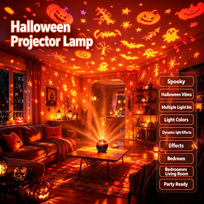 Halloween Spøgelses LED-Projektor Natlampe