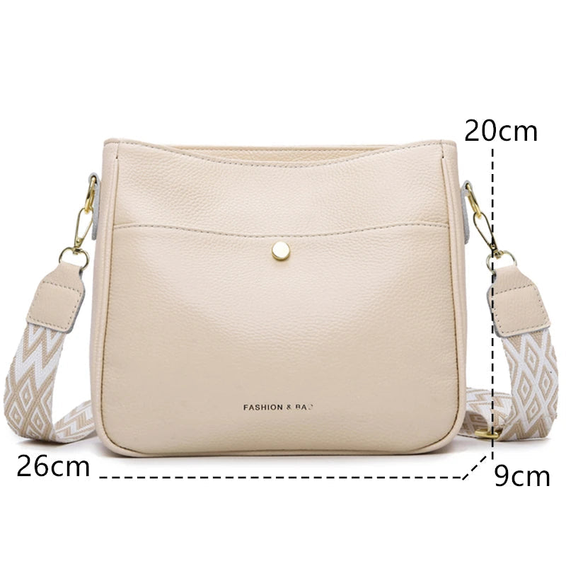 Dame Crossbody Taske i Ægte Læder