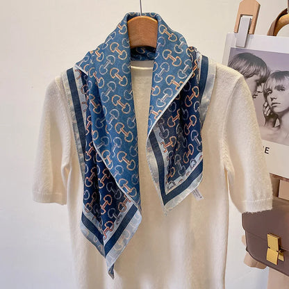 Printet Firkantet Tørklæde til Kvinder