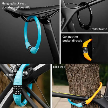 4-Cifret Tyverisikker Cykelkabellås