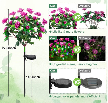 LED Blomster Solcellelampe