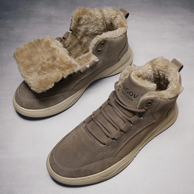 Herre Varme Vinter Ruskind Sneakers