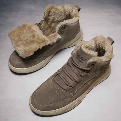 Herre Varme Vinter Ruskind Sneakers