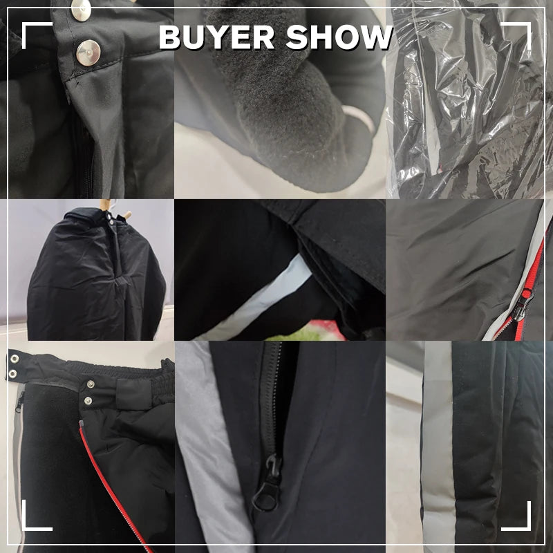 Vindtætte Vintermotorcykelbukser med Sideåbning