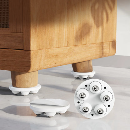 4 Stk. Møbelfødder med Hjul